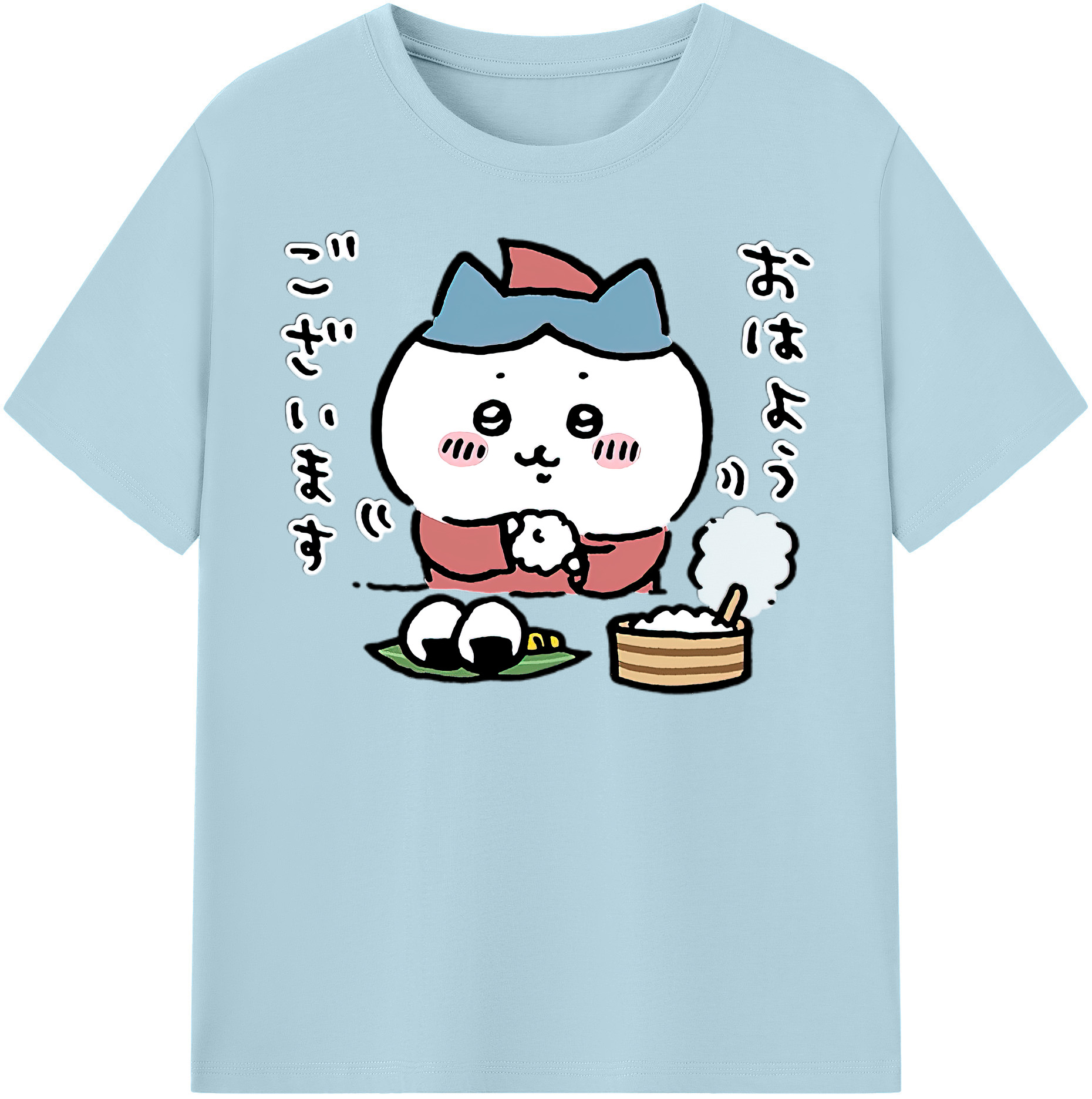 （画像用） ちいかわ ハチワレ Chii-kawa hachiware 綿100％半袖Tシャツ（フロントプリント）
